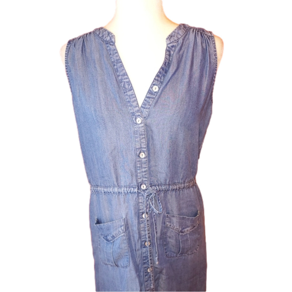 Spense Denim Button Dress S